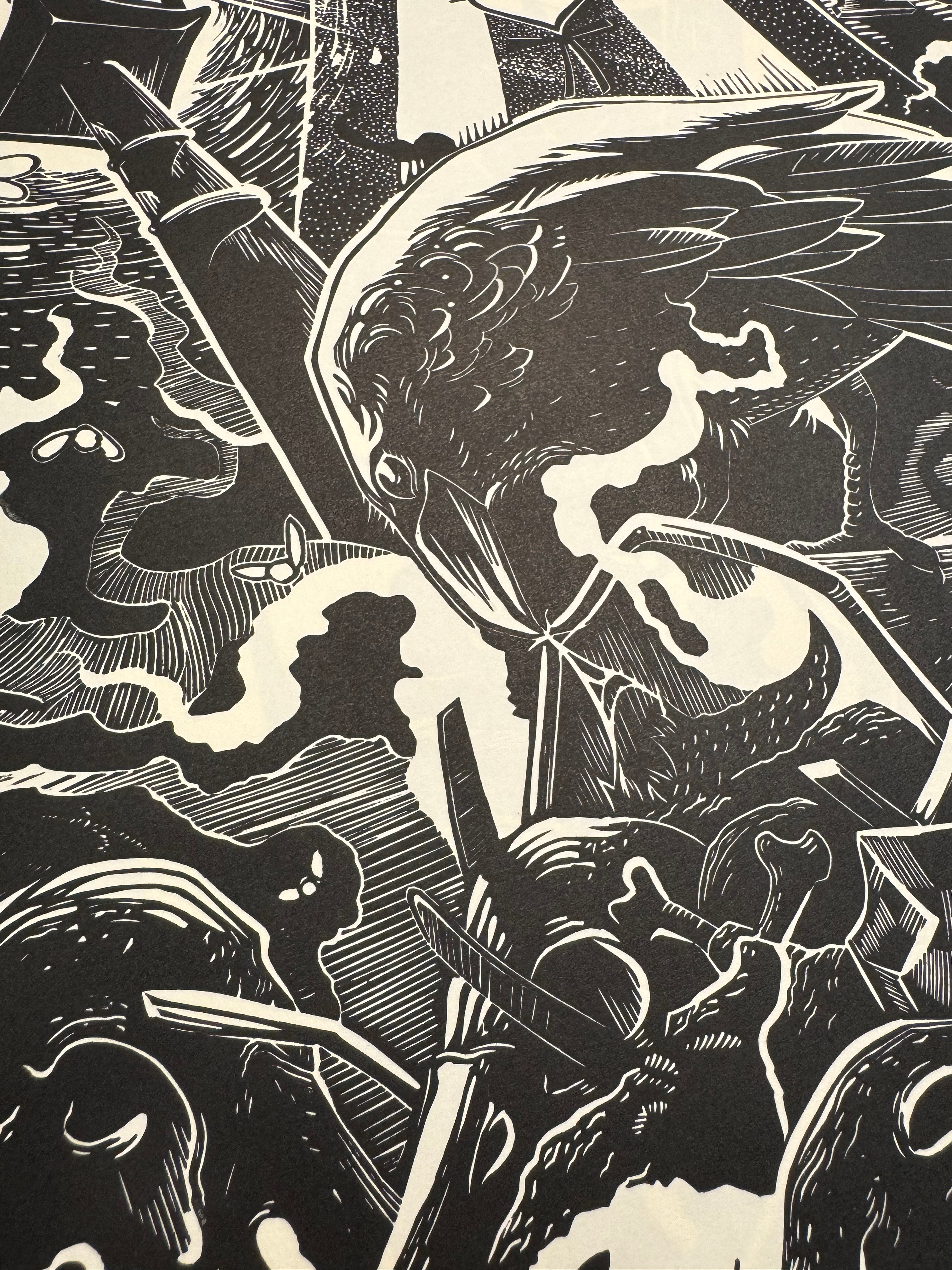 Feast - Linoprint 46x56cm