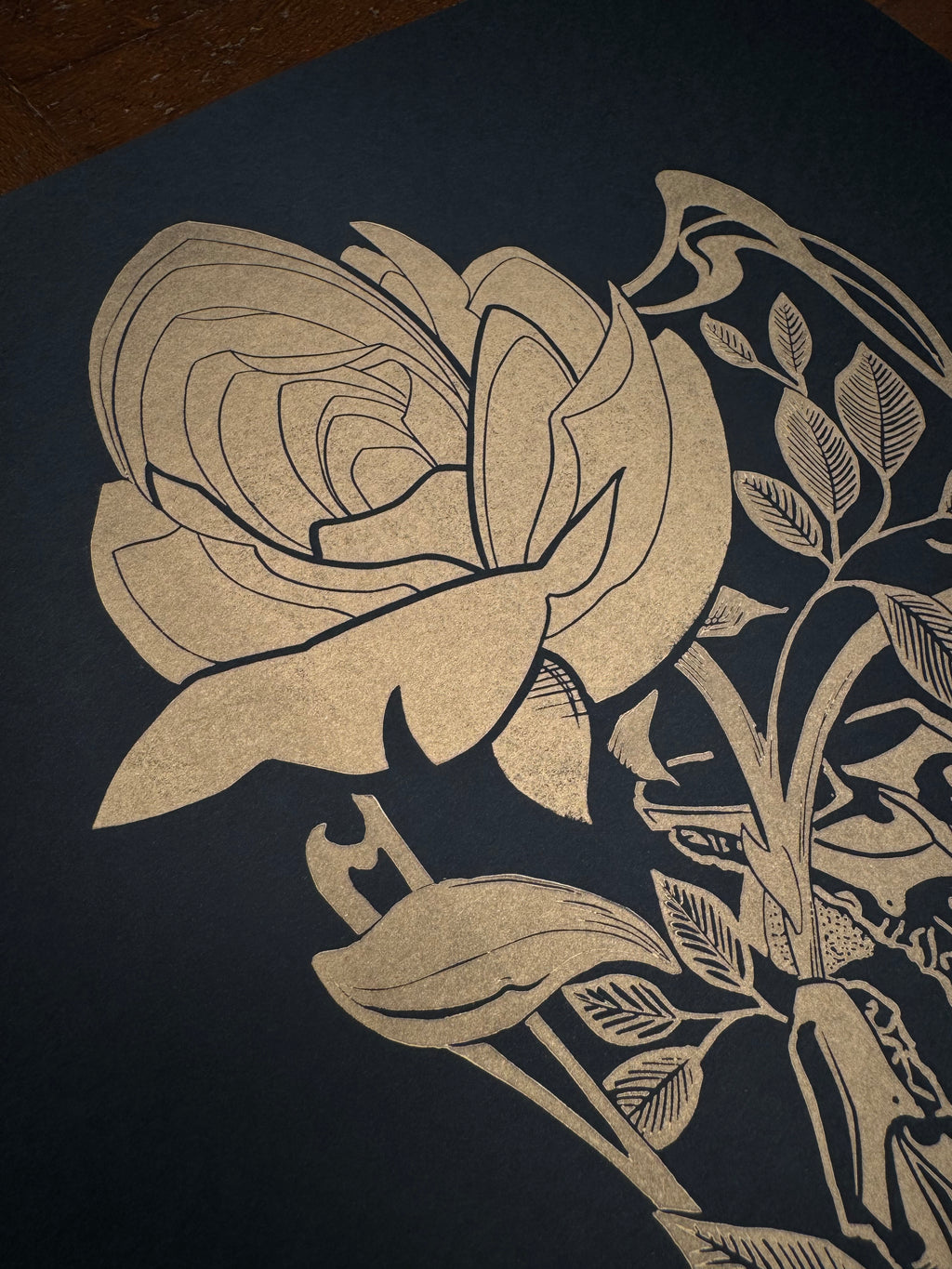 Old Times - Linocut Print 47X67cm