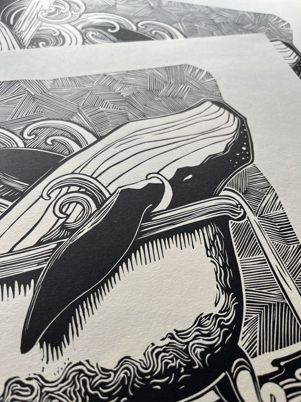 Living space - Linocut print 35x50 cm