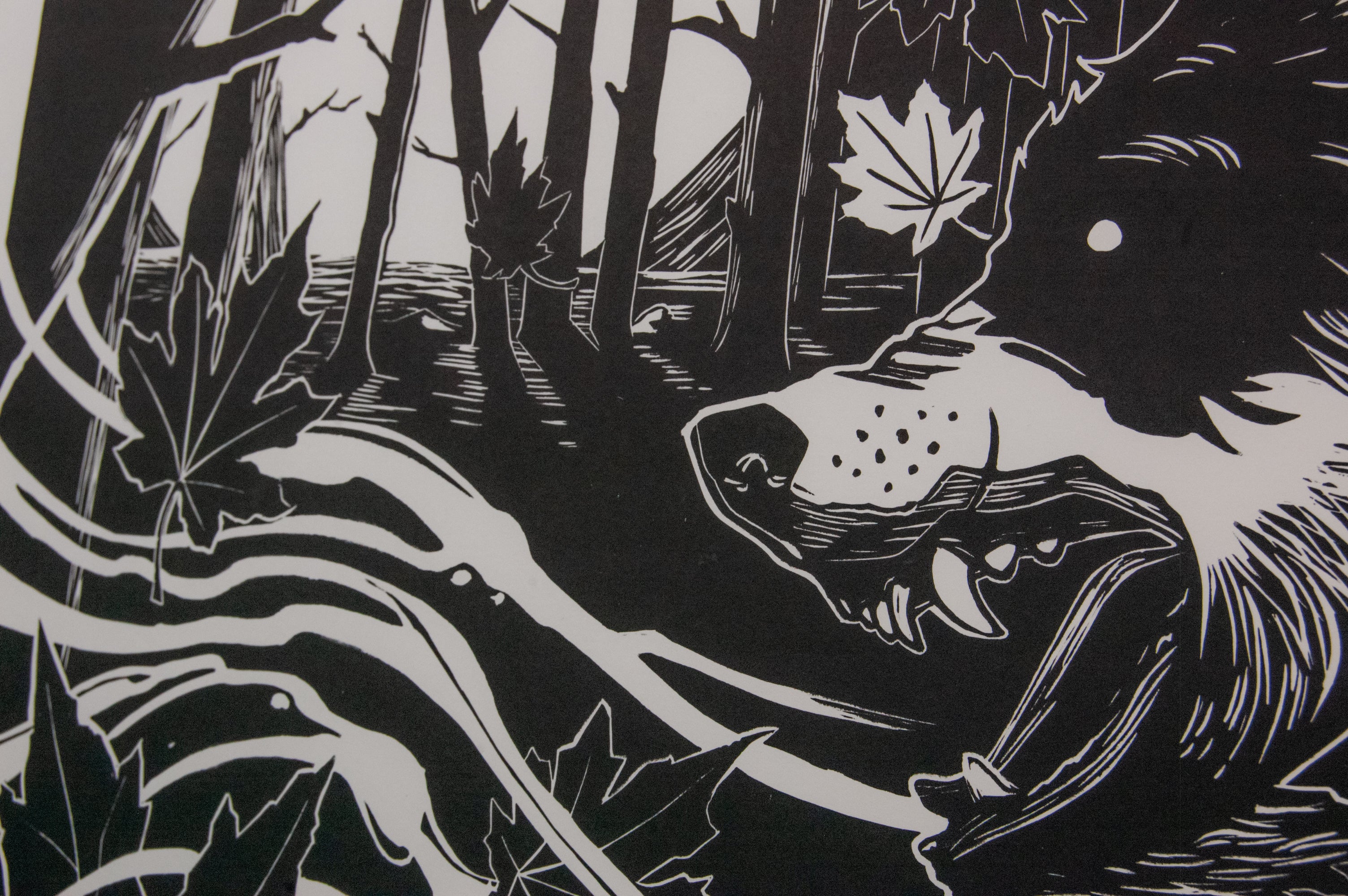 First chapter - Linocut print 31x44,5cm